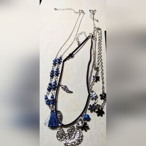 Five necklaces about a foot long by Tanya Creations.NWOT.